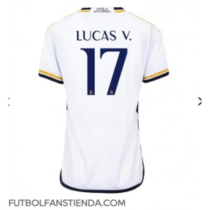 Real Madrid Lucas Vazquez #17 Primera Equipación Mujer 2023-24 Manga Corta